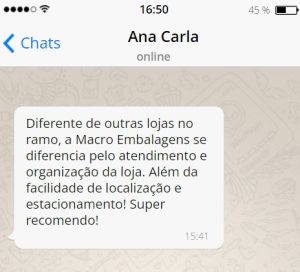 DEPOIMENTOS MACRO EMBALAGENS EM TAUBATÉ